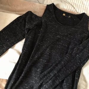 Cold shoulder athleisure top